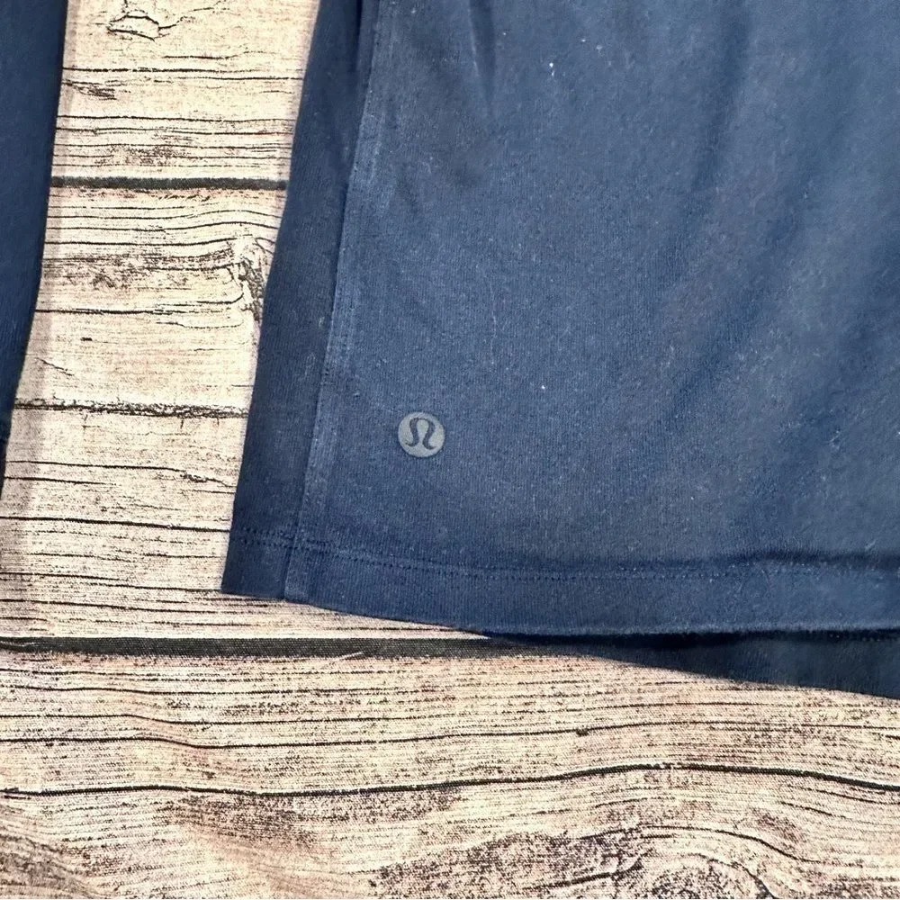 Perfectly Oversized Cropped Crew French Terry in Navy Size 8